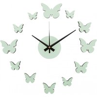 PRESENT TIME Karlsson DIY Butterfly Wall Clock 35cm - Green