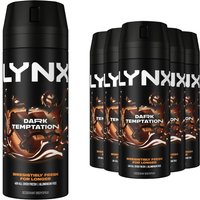 Lynx Men's 'Body Spray' Dark Temptation High Definition Deo, 6x150ml in Brown