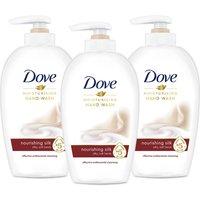 Dove Moisturising 'Hand Wash', Nourishing Silk, 3x250ml in White