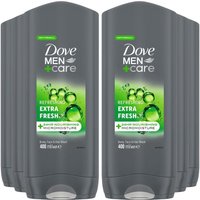 Dove Men's Men+Care 'Body & Face Wash', Extra Fresh, Refreshing, 6x400ml in Grey