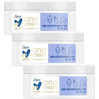 Dove Women's 48H Nourishing 'Cream' for Dry Skin 250ml, 3pk in White