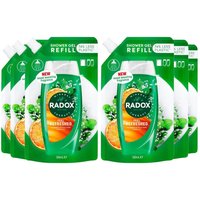 Radox Mineral Therapy 'Shower Gel' Refill Pouch Feel Refreshed 500ml, 6Pk in Green
