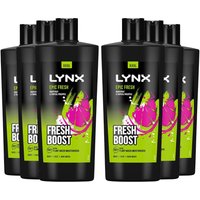 Lynx Men's Epic Fresh 'Shower Gel' Grapefruit & Tropical 700ml, 6 Pack in Green