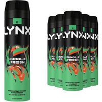 Lynx Men's 'Body Spray' Jungle Fresh 48Hrs Protection, 6x200ml in Green