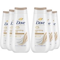 Dove Women's 'Body Wash' Nourishing Silk 24H Renewing Micromoisture, 6x 225ml in White