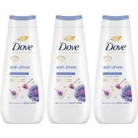 Dove Women's 'Body Wash' Anti-Stress for 24H Renewing Micromoisture, 3x 400ml in White
