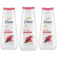 Dove Women's 'Body Wash' Reviving for 24Hrs Renewing Micromoisture, 3x 225ml in White