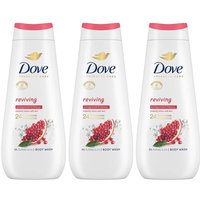 Dove Women's 'Body Wash' Reviving for 24Hrs Renewing Micromoisture, 3x 400ml in White