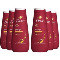 Dove Women's Advanced Care 'Body Wash' Pro Age for 24Hrs 400ml, 6pk in Maroon