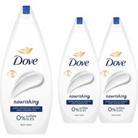 Dove Women's 'Body Wash' 0% Sulfate SLES Nourishing Moisture Soft Smooth Skin, 3x720ml in White