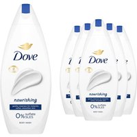 Dove Women's Nourishing 'Body Wash' for Softer & Smoother Skin, 6x 225ml in White