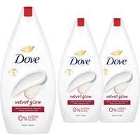 Dove Women's Velvet Glow 'Body Wash' for Soft & Smoother Skin 3x 450ml in White