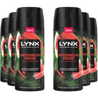 Lynx Men's 'Deodorant' Watermelon Freeze with 72Hrs Freshness 150ml, 6pk in White