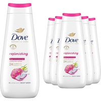 Dove Women's Advanced Care Body Wash Replenishing 400ml, 6 Pack in White