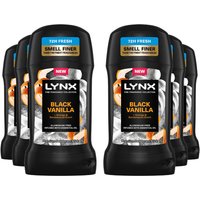 Lynx Men's 'Deodorant' Stick Black Vanilla with 72Hrs Freshness 50ml, 6pk in White