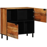 Berkfield Home Sideboard 80x33x75 cm Solid Wood Acacia in Brown | Size: 80 x 33 x 75 cm