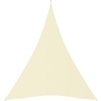 Berkfield Home Sunshade Sail Oxford Fabric Triangular 5x7x7 m Cream in Beige
