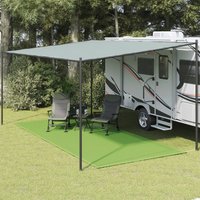 Berkfield Home Tent Carpet Light Green 250x500 cm HDPE in Black
