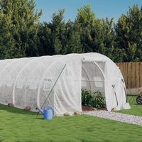 Berkfield Home Greenhouse with Steel Frame White 72 m² 24x3x2 m