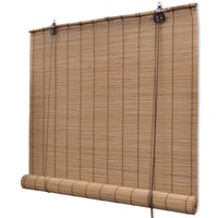 Berkfield Home Brown Bamboo Roller Blinds 80 x 160 cm