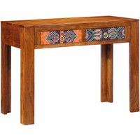 Berkfield Home Desks Brown Solid Sheesham wood Regular Rectangular Rustic