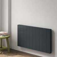AQUARIUS DigiTherm Electric Radiator with LCD Display 500 Anthracite in Grey | Size: 500mm x 544mm