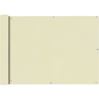 Berkfield Home Balcony Screen Oxford Fabric 75x600 cm Cream in Beige