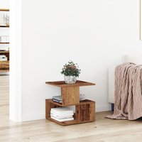 Berkfield Home Side Table Old Wood Wood 40x40x40 cm Storage End Table Square in Brown | Size: 40 x 40 x 40 cm