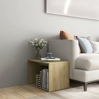 Berkfield Home Side Table Sonoma Oak 59x36x38 cm Engineered Wood in Brown | Size: 59 x 36 x 38 cm