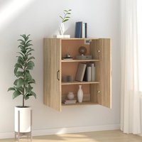Berkfield Home Hanging Cabinet Sonoma Oak 69, 5x34x90 cm Engineered Wood in Brown | Size: 5 x 34 x 90 cm