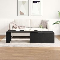 Berkfield Home Black Oak Coffee Table, 150x50x35 cm, Made of Engineered Wood | Size: 150 x 50 x 35 cm