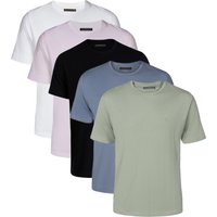 5 Pack Cotton Crew Neck Short Sleeve T Shirts