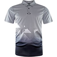 Short Sleeve Collared Light Grey Offset Urban Golf Polo Shirt