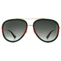 Gucci Aviator Gold Green Red Green Gradient Sunglasses