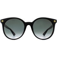 Gucci Women's Round Black Grey Gradient Sunglasses