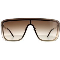 Saint Laurent Shield Gold Brown Gradient SL 364 MASK Sunglasses