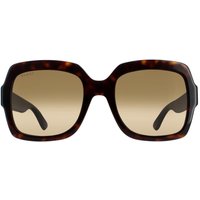 Gucci Women's Square Havana Glitter Blue & Red Brown Gradient GG0036SN