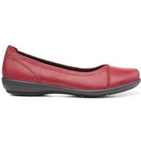 Hotter Women's Wide Fit 'Robyn II' Ballet Pumps in Red | Size: 8