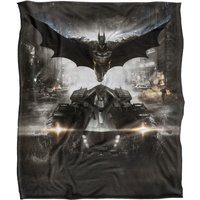 Warner Brothers Batman Arkham Knight Batman Officially Licensed Silky Touch Super Soft Throw Blanket 152 x 127 cm in White