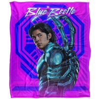 Blue Beetle (2023) Blanket, 152x127 cm Beetle Neon Glare Silky Touch Super Soft Throw Blanket in White