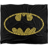 DC Comics Batman Word Logo Blanket 152 x 127 cm in White