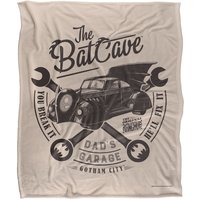 Batman Blanket, 152x127 cm Batcave Dad's Garage Silky Touch Super Soft Throw Blanket in White