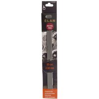 S S KP DE 20CMX2.50 Knitting Pins Double Ended Set Five Stainless Steel Elan 20cm x 2.50mm