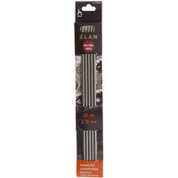 S S KP DE 20CMX3.75 Knitting Pins Double Ended Set Five Stainless Steel Elan 20cm x 3.75mm