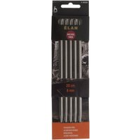 S S KP DE 20CMX8.00 Knitting Pins Double Ended Set Five Stainless Steel Elan 20cm x 8.00mm