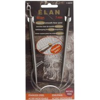 S S CIR KP 80CMX7.00 Knitting Pins Circular Fixed Stainless Steel Elan 80cm x 7.00mm