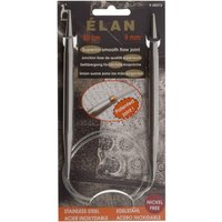 S S CIR KP 80CMX9.00 Knitting Pins Circular Fixed Stainless Steel Elan 80cm x 9.00mm