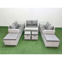 PE Wicker Rattan Furniture Sofa Sets Coffee Table Love Sofa
