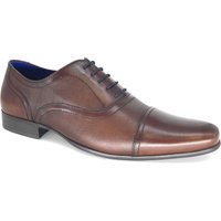Thomas Crick Men's Leather Lace Up Oxford Shoes in Brown | Size: 10