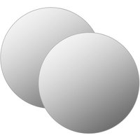 Berkfield Home Wall Mirrors 2 pcs 50 cm Round Glass in Silver